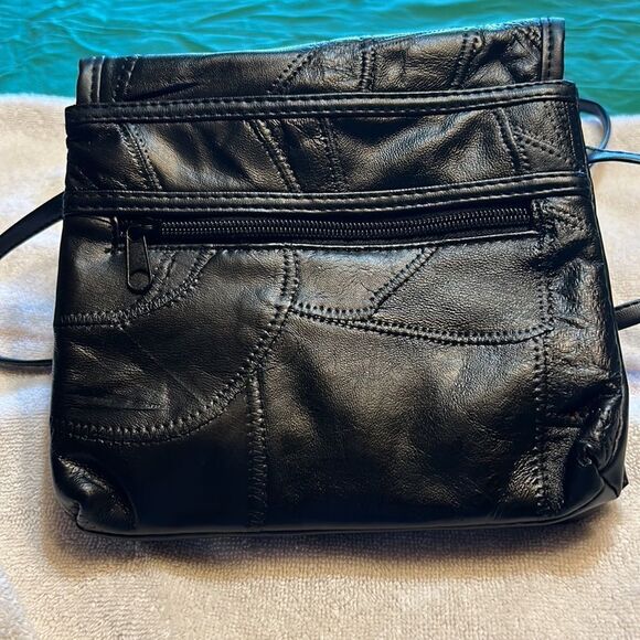 Leather patchwork, Crossbody Bag Vintage - Picture 3 of 6